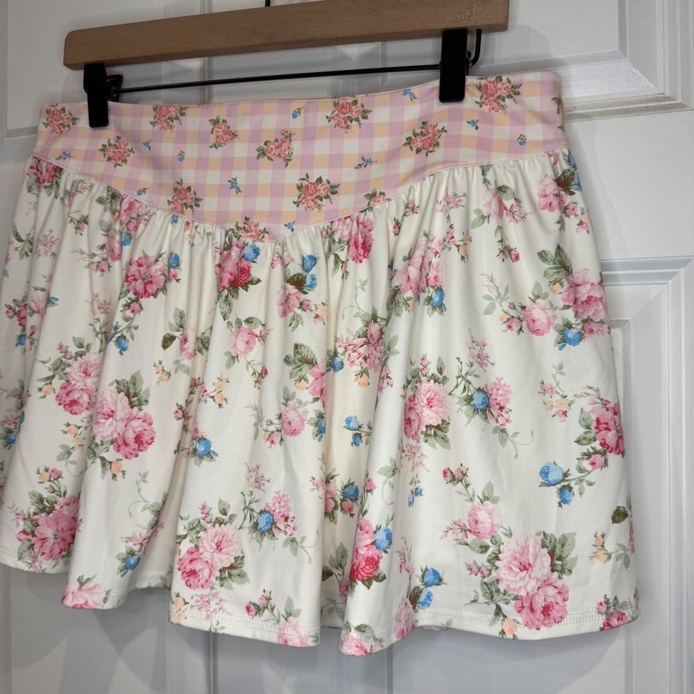 AS Revival Floral Gingham Tennis Skirt and Sports Tank 2 Piece Set Size XL - Picture 9 of 12
